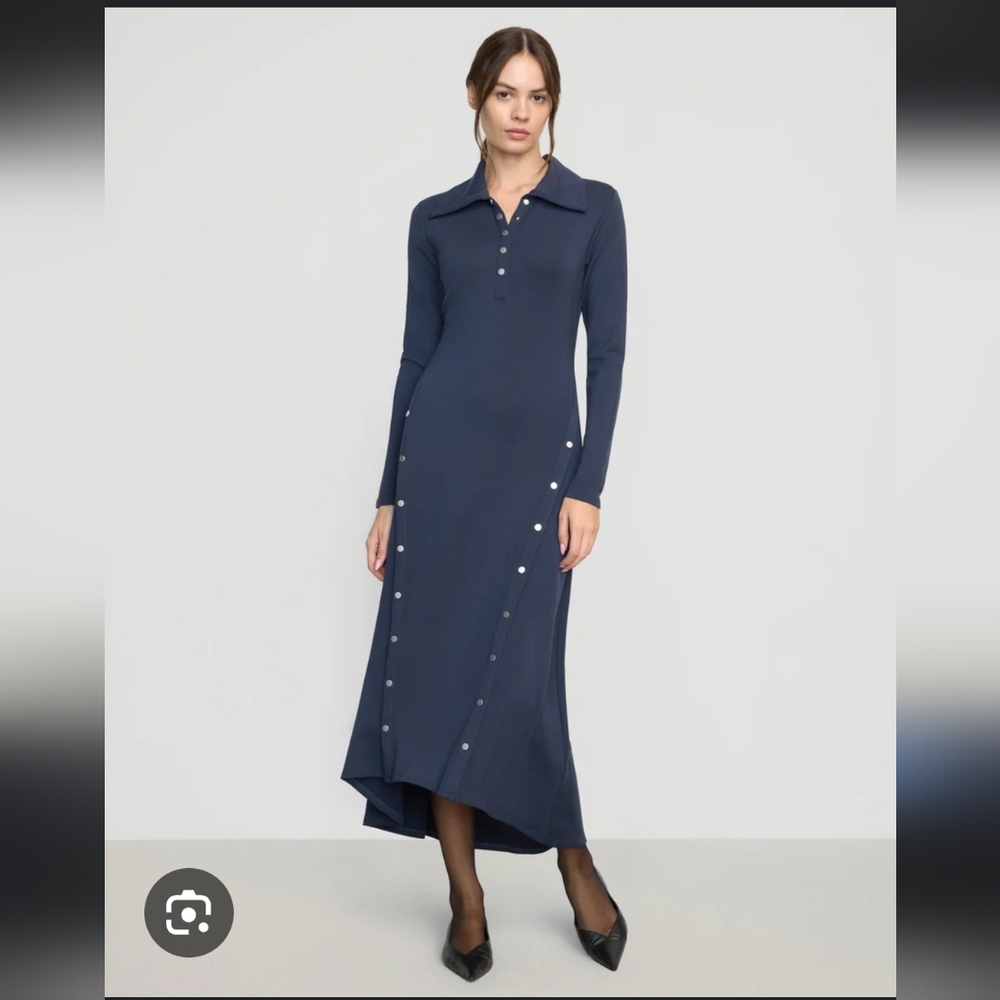 Modern Citizen Navy‎ Long Sleeve Maxi Dress
